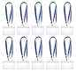 Preview: 10 x Lanyard Umhängeband mit 10x Ausweishülle ZIP Kartenhalter horizontal & vertikal wasserdicht Ausweise Karten Schutzhülle 0,80mm flexibel